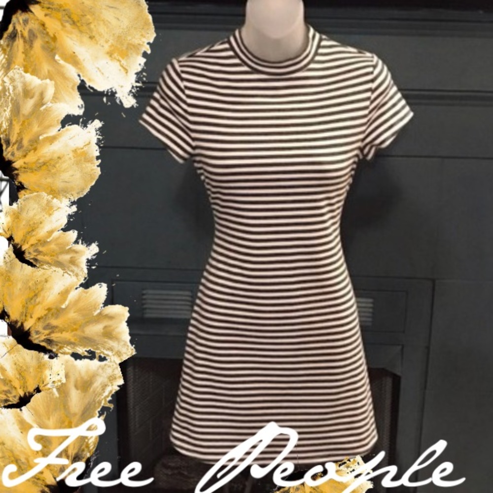 Free People mock turtle neck mini dress